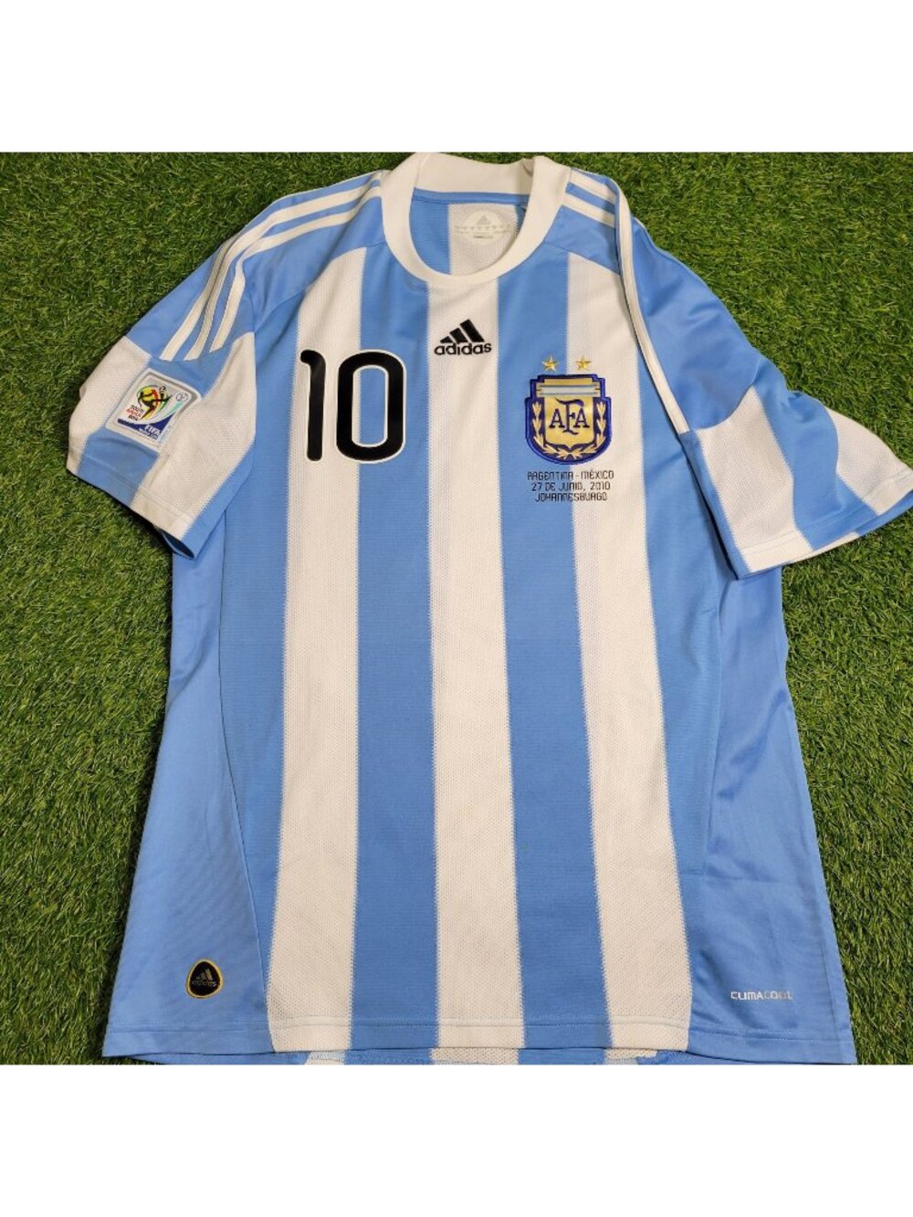 Messi Argentina 2010 WORLD CUP Soccer Jersey M SKU# P79919